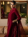 Hussain Rehar Basic Not Basic V Raw Silk Embellished Stitched 3-Piece Suit-Mulbery