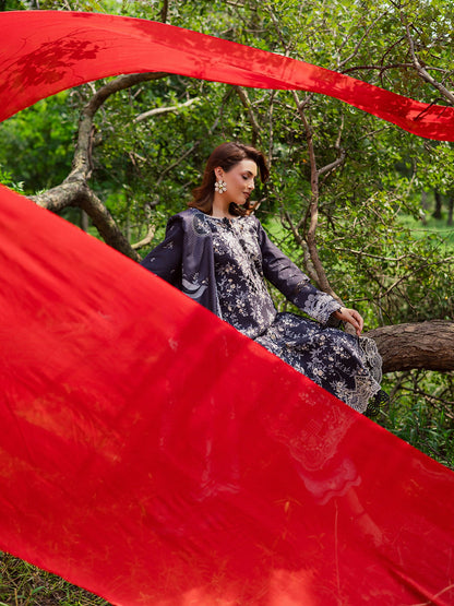 Parishay Rang e Sarma Khaddar Embroidered Unstitched 3-Piece Suit-SAR-12