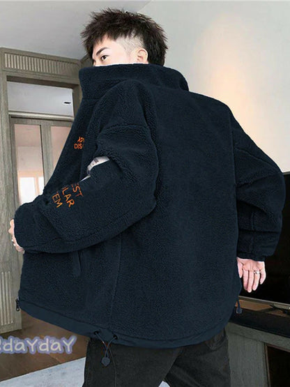 Olive,Blue,Black,Brown  Jupiter Rugged Sherpa Winter Jackets-1490