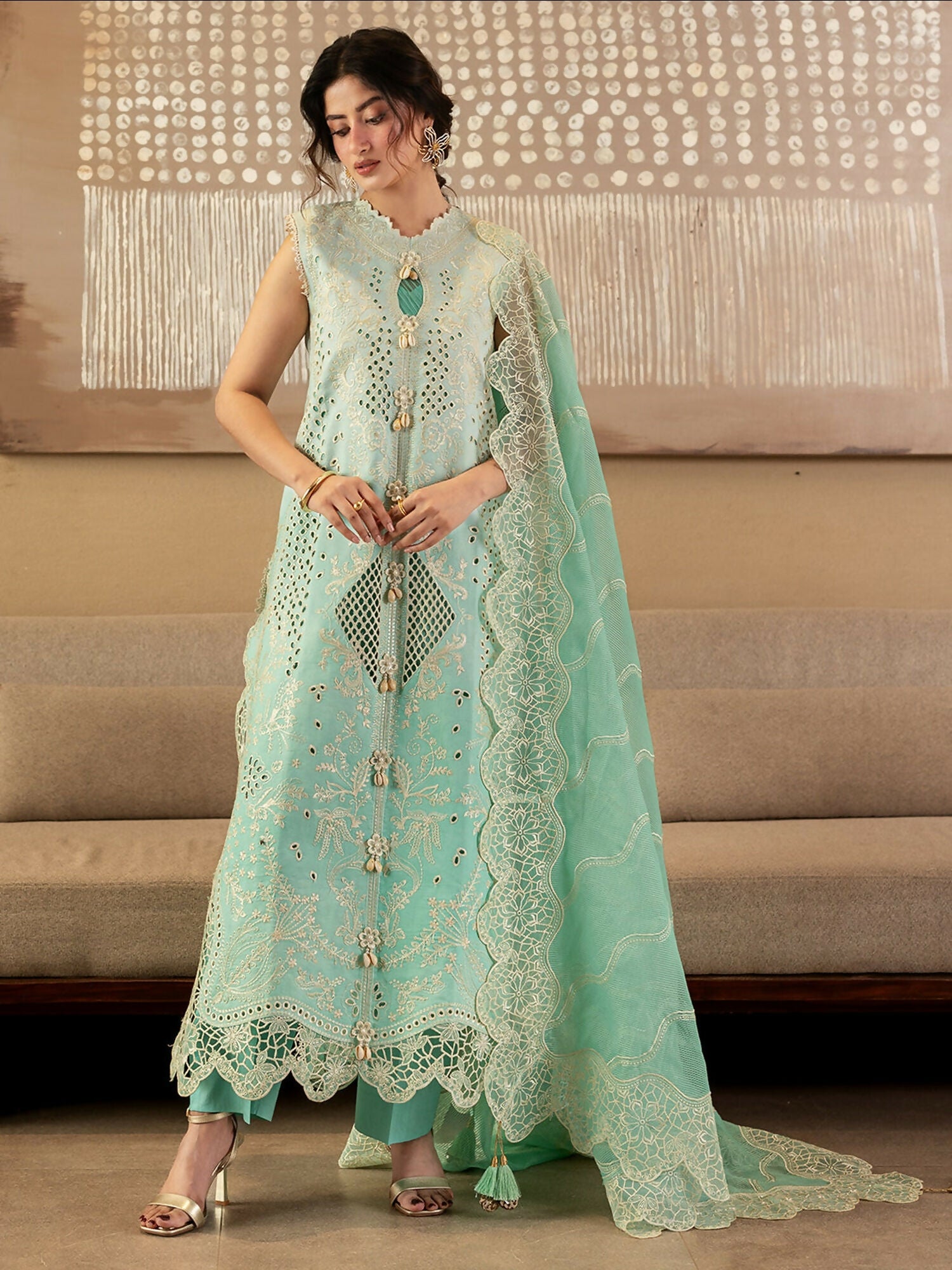 Mahnur Sirene Luxury Lawn'26 Embroidered Unstitched 3-Piece Suit-S-08