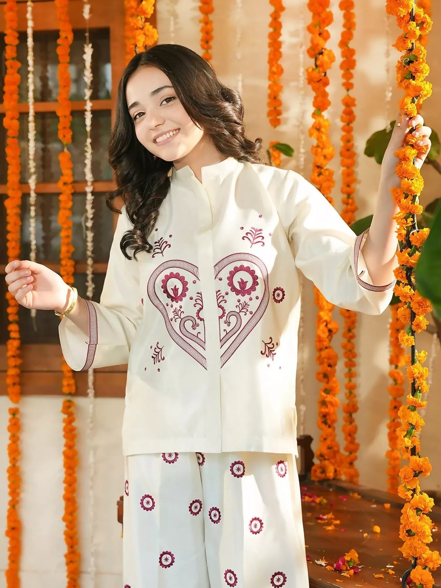 Panache Apparel Noore Eid Edit Cotton Embroidered Co-Ord Set-Zelina