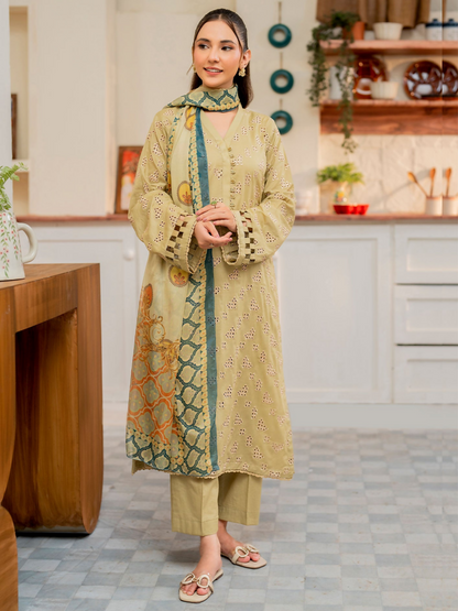 Panache Apparel Lawn Embroidered Stitched 3-Piece Suit-Nest