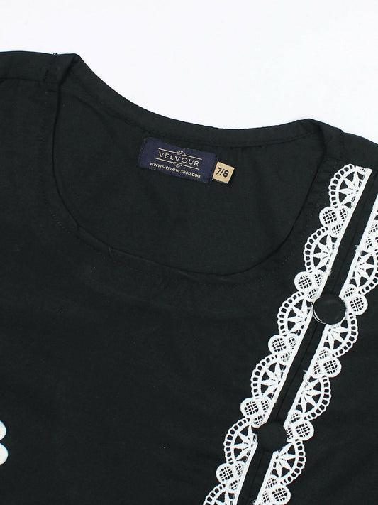 Velvour Girls Cotton Co-Ord Set-VG183-B