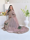 Ruby's Couture Wedding Collection Chiffon Embellished Sharara-Zimal