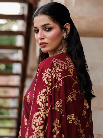 Panache Apparel Noor Mahal Cotton Printed Stitched Suit-Sarmastaan