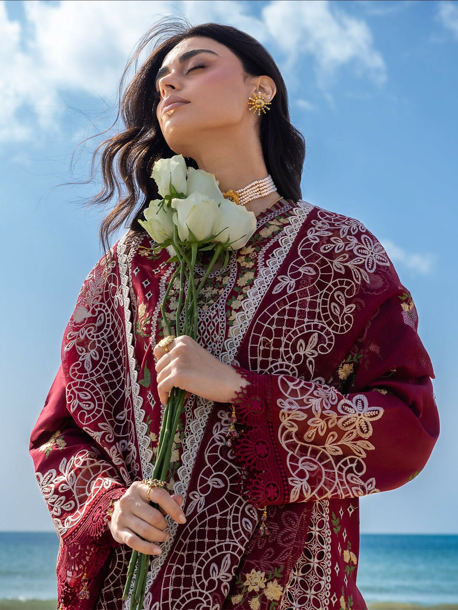 Mahnur Sirene Luxury Lawn'26 Embroidered Unstitched 3-Piece Suit-S-11