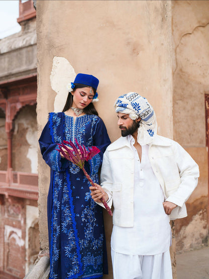 Mahnur Gul Luxury Lawn'26 Embroidered Stitched 3-Piece Suit-G-003