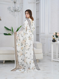 MH Cloth House Cotton Lawn Embroidered Stitched 3-Piece Suit-Mahro