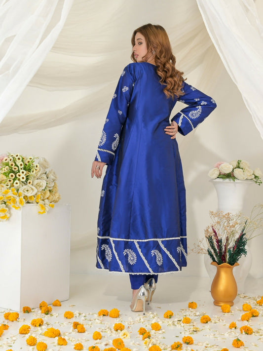 Ruby's Couture Gul-Bahar Silk Printed Anarkali-Murad