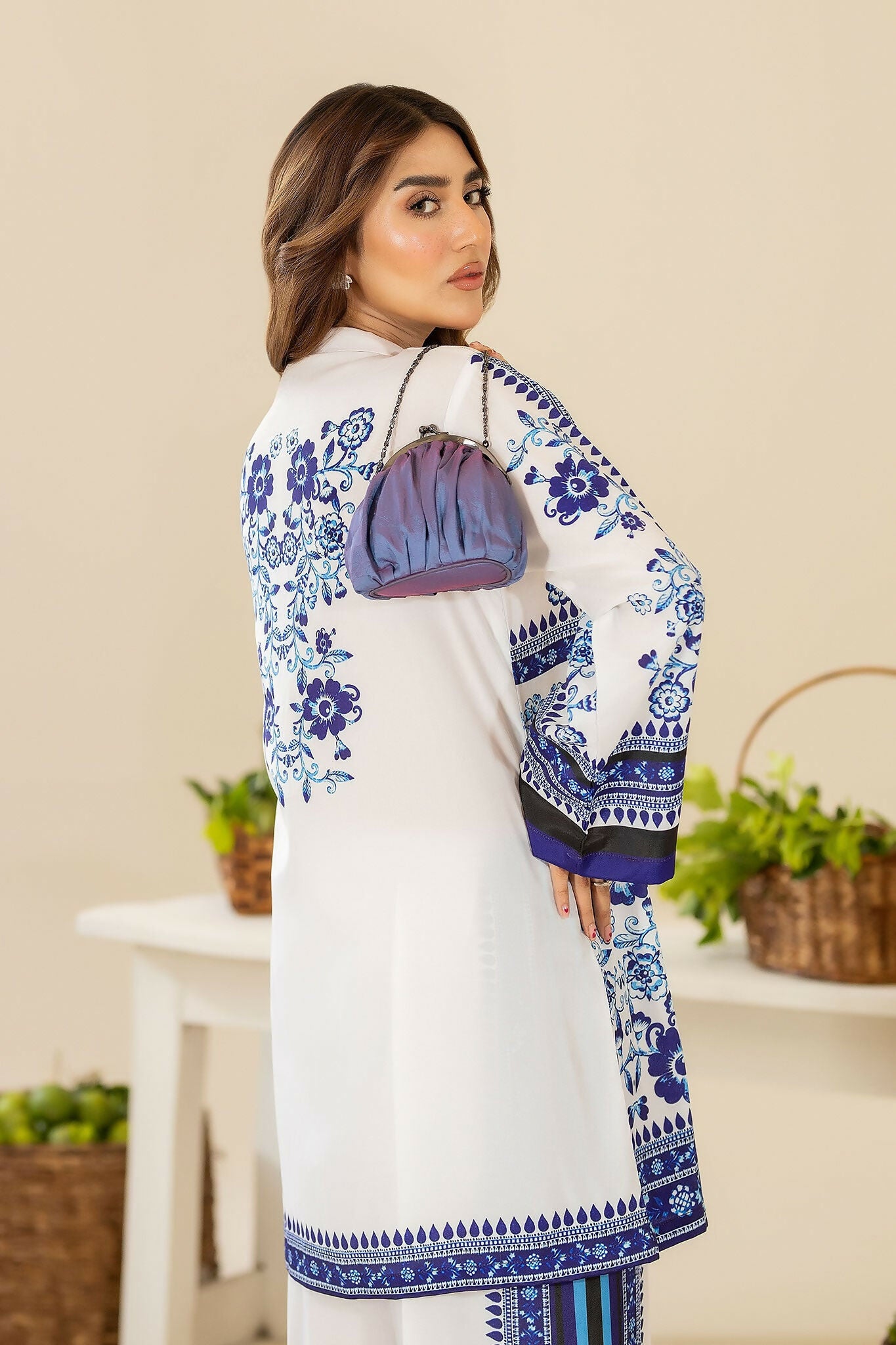 Panache Apparel Crepe De Luxe Crepe Printed Co-Ord Set-Oriel