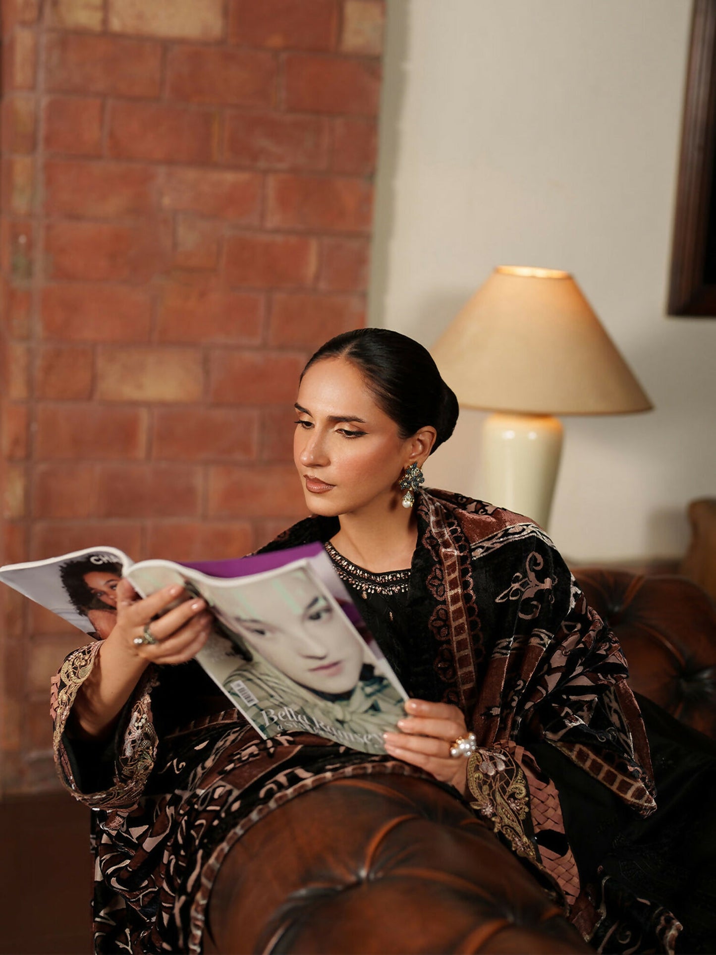 Parishay Panache Winter Corduroy Embroidered Unstitched 3-Piece Suit-PNE-10