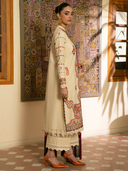 Binilyas Gulrukh Khaddar Embroidered Unstitched 3-Piece Suit-61-A