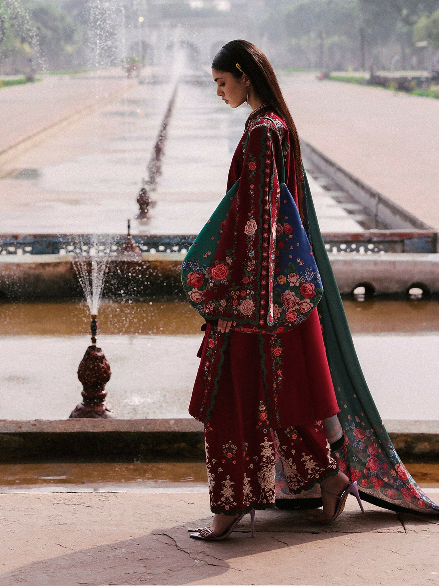 Jugnu By Hussain Rehar Khaddar'25 Embroidered Unstitched 3-Piece Suit-Gulshan