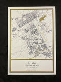 MappedPK Islamabad Hand Painted Map