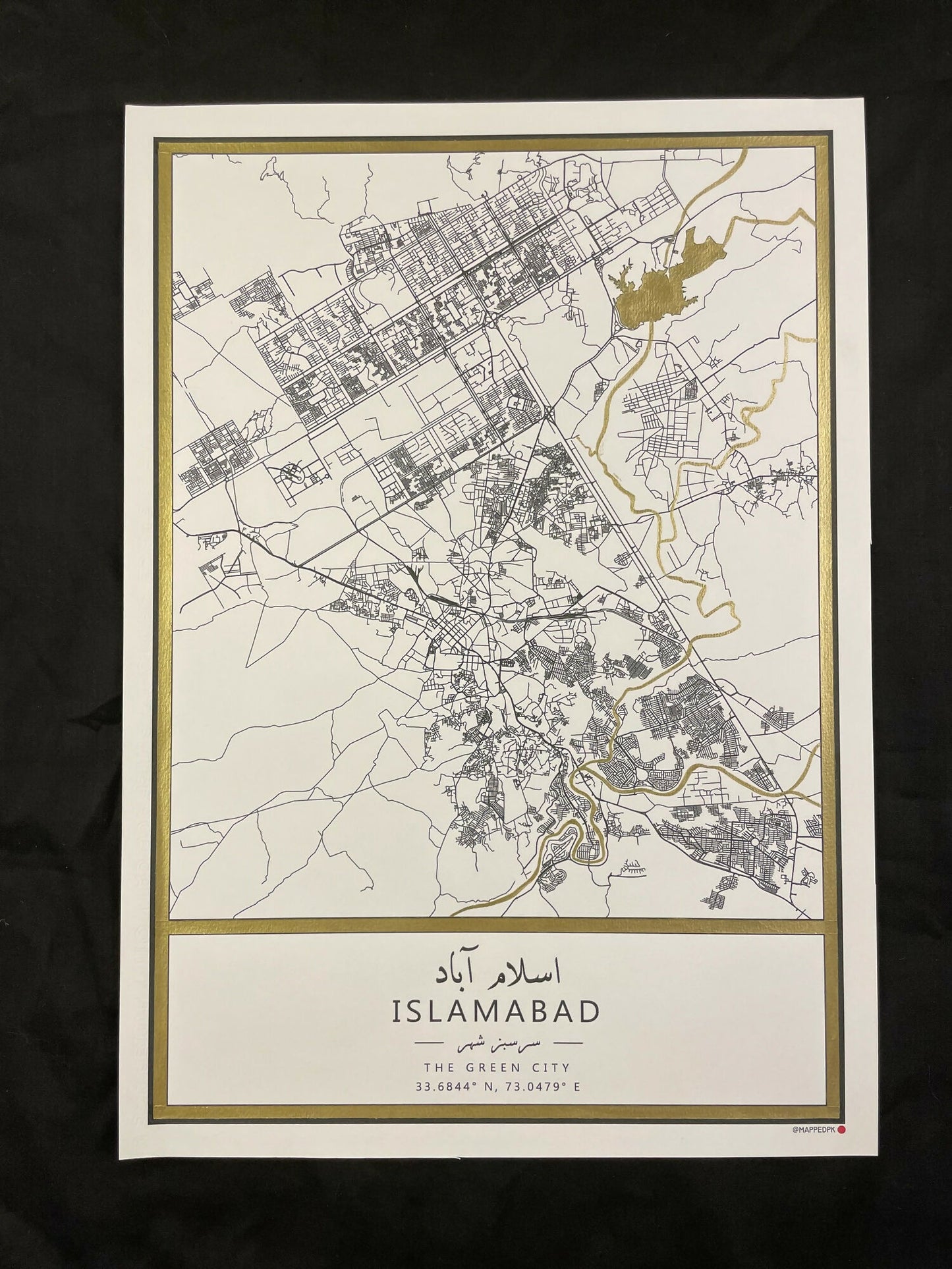 MappedPK Islamabad Hand Painted Map