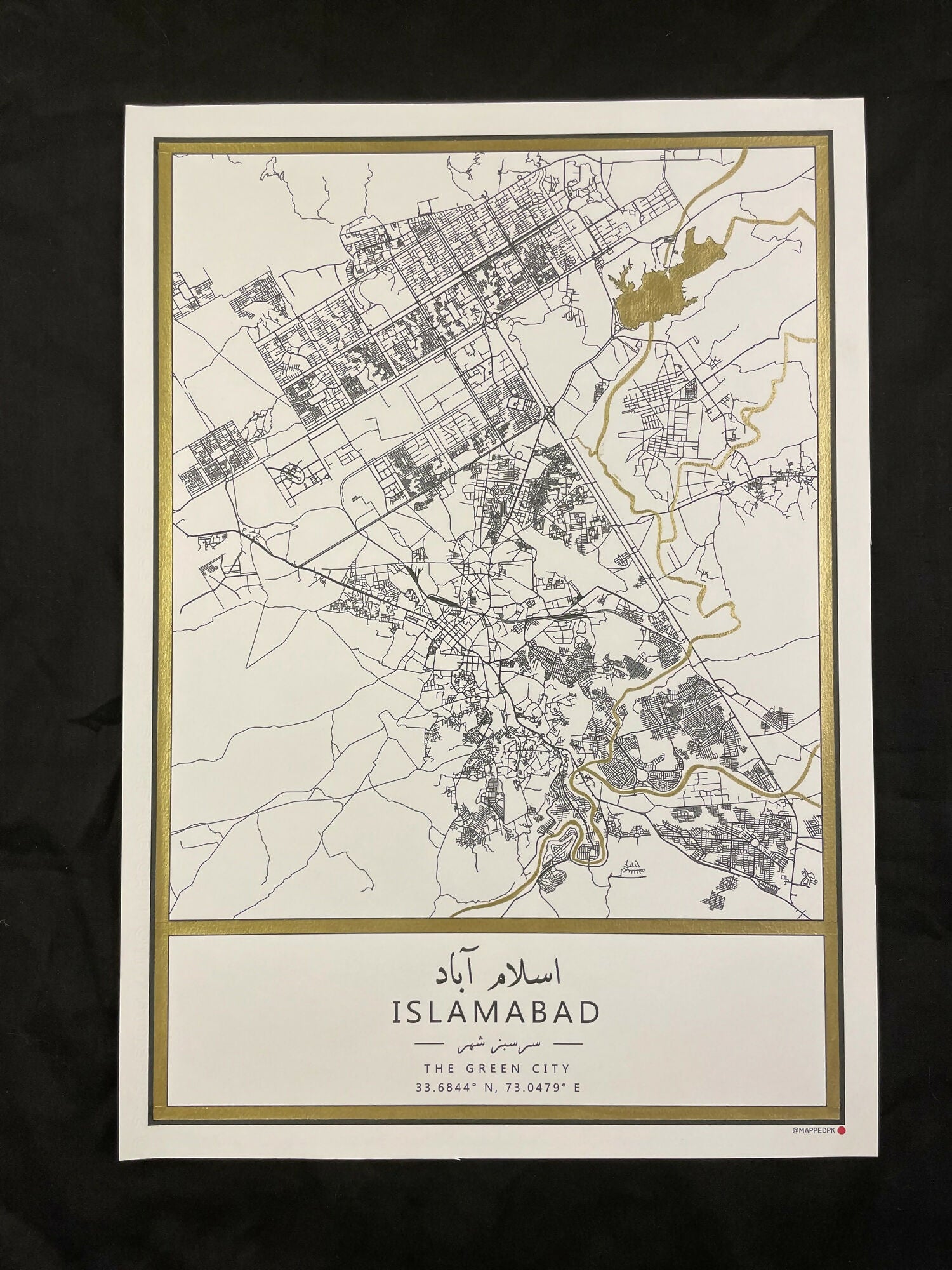 MappedPK Islamabad Hand Painted Map