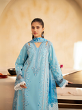 RajBari Jahaan Premium Festive Lawn Embroidered Unstitched 3-Piece Suit-SIRA 5-B