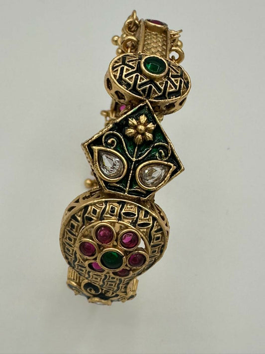 H&A Jewellery Indian Gold Plated Rajwari Bangle