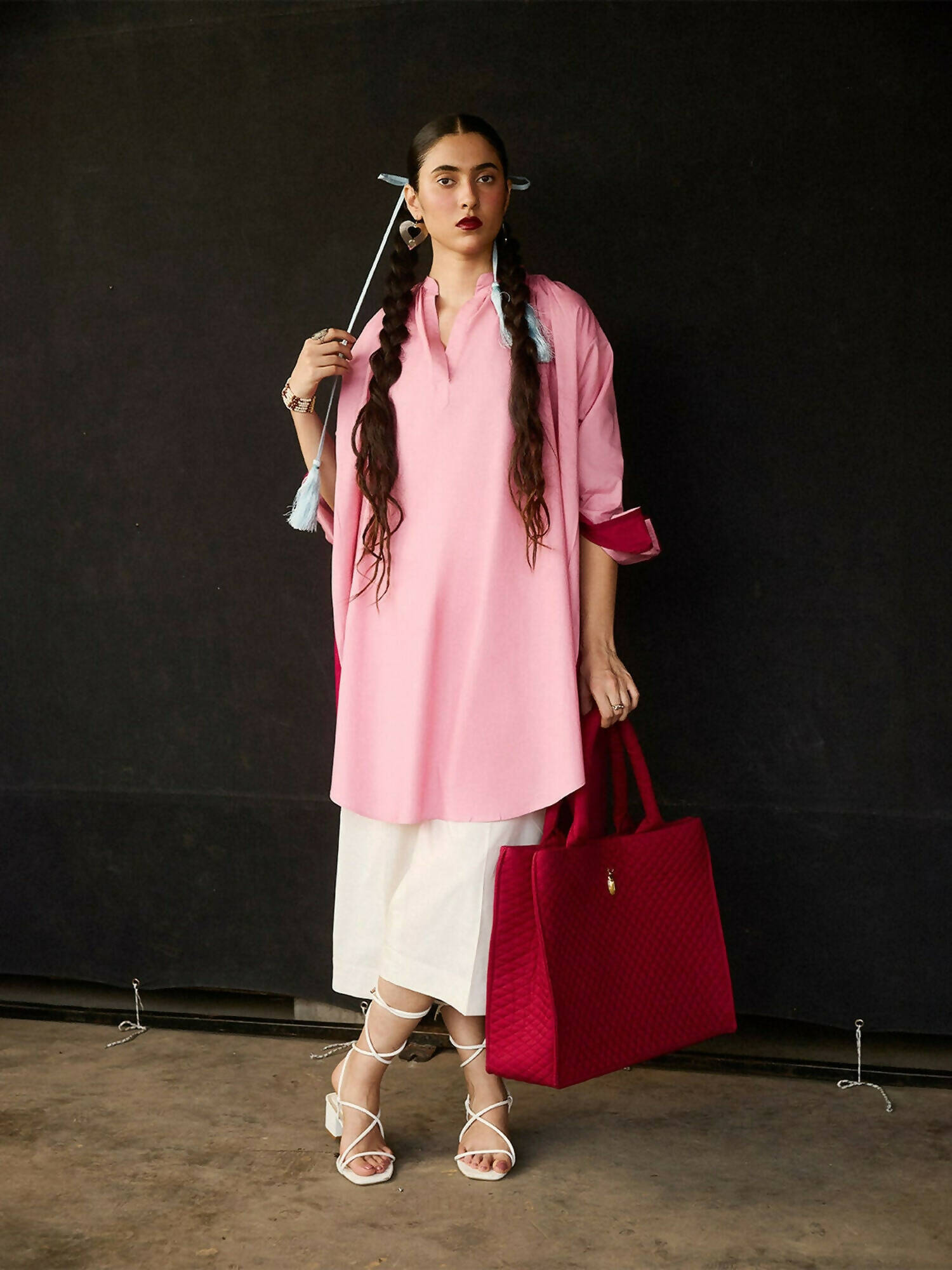 Jugnu by Hussain Rehar Cotton Embroidered Stitched 2-Piece Suit-Blush
