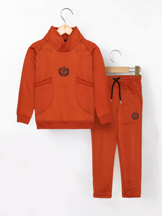 Orange Velvour Winter Tracksuit-#VWT22-B