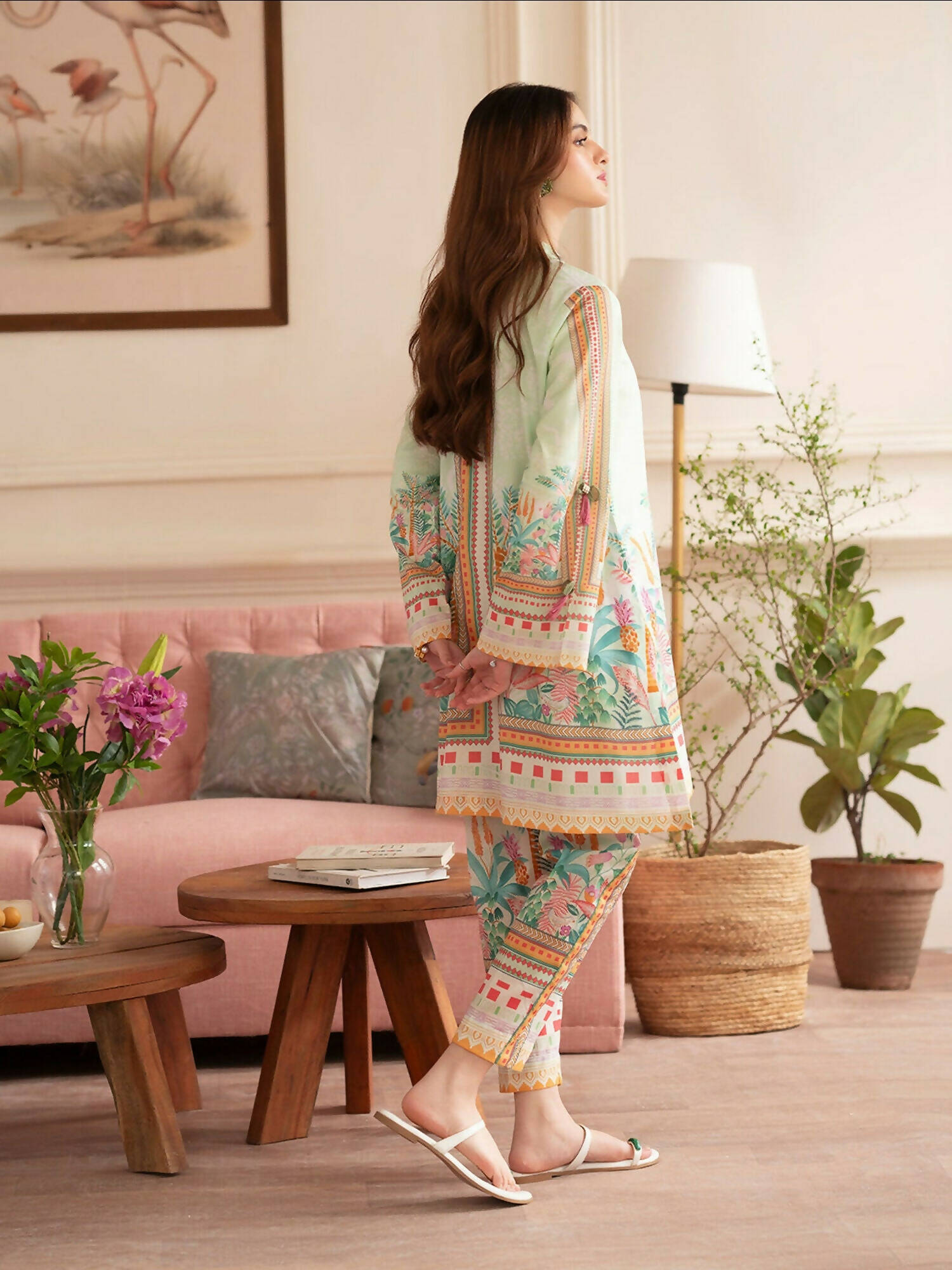 Mahnur Noir Lawn'26 Printed Co-Ord Set-N-06