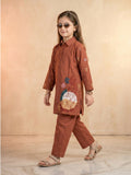 Velvour Girls Cotton Embroidered Co-Ord Set-VG216-B