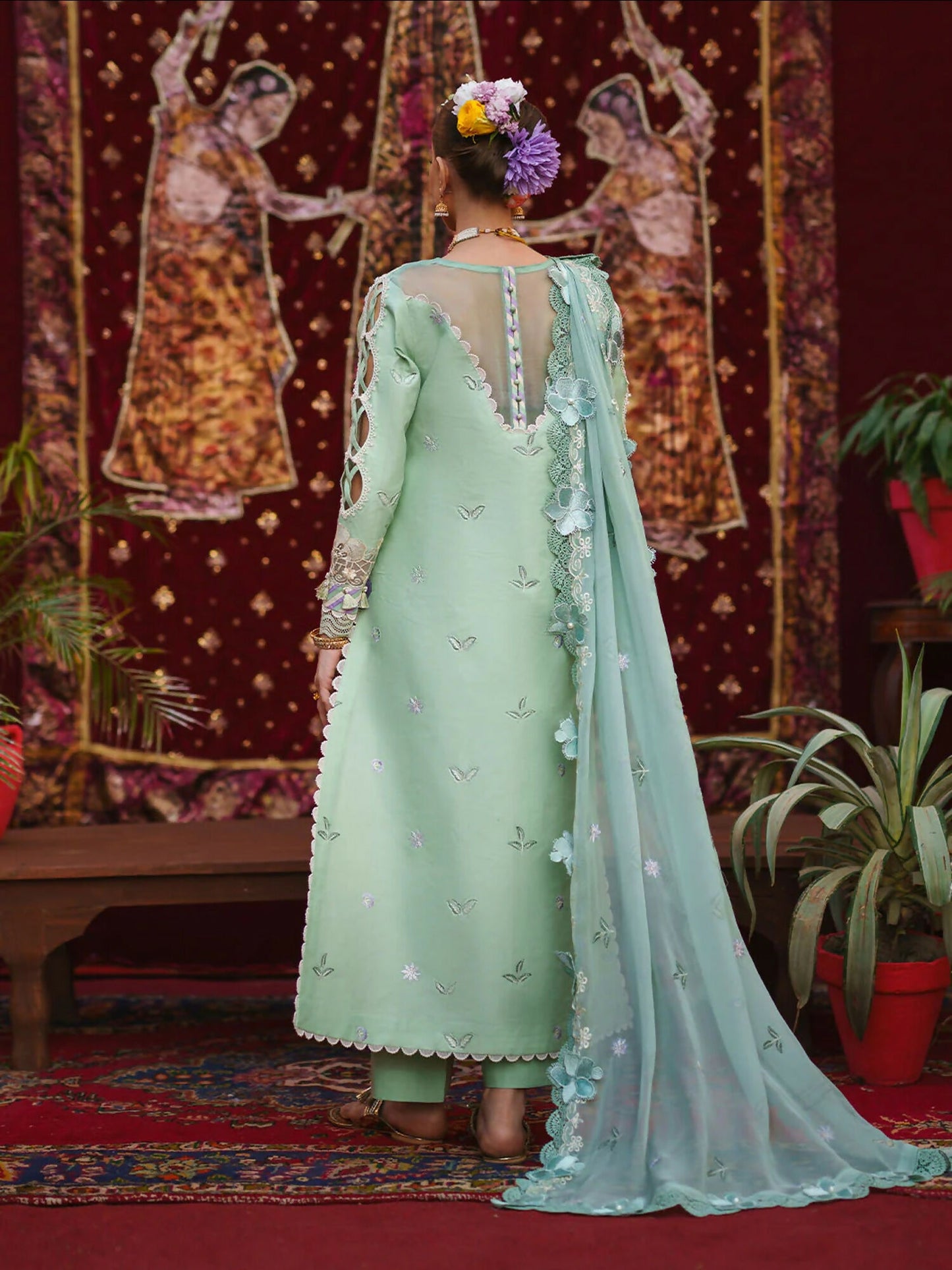 Mahnur Gul Luxury Lawn'26 Embroidered Unstitched 3-Piece Suit-G-011