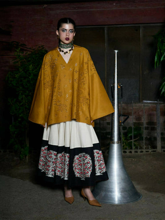 Jugnu By Hussain Rehar Mono'25 Cotton Embroidered Stitched 2-Piece Suit-Kenai