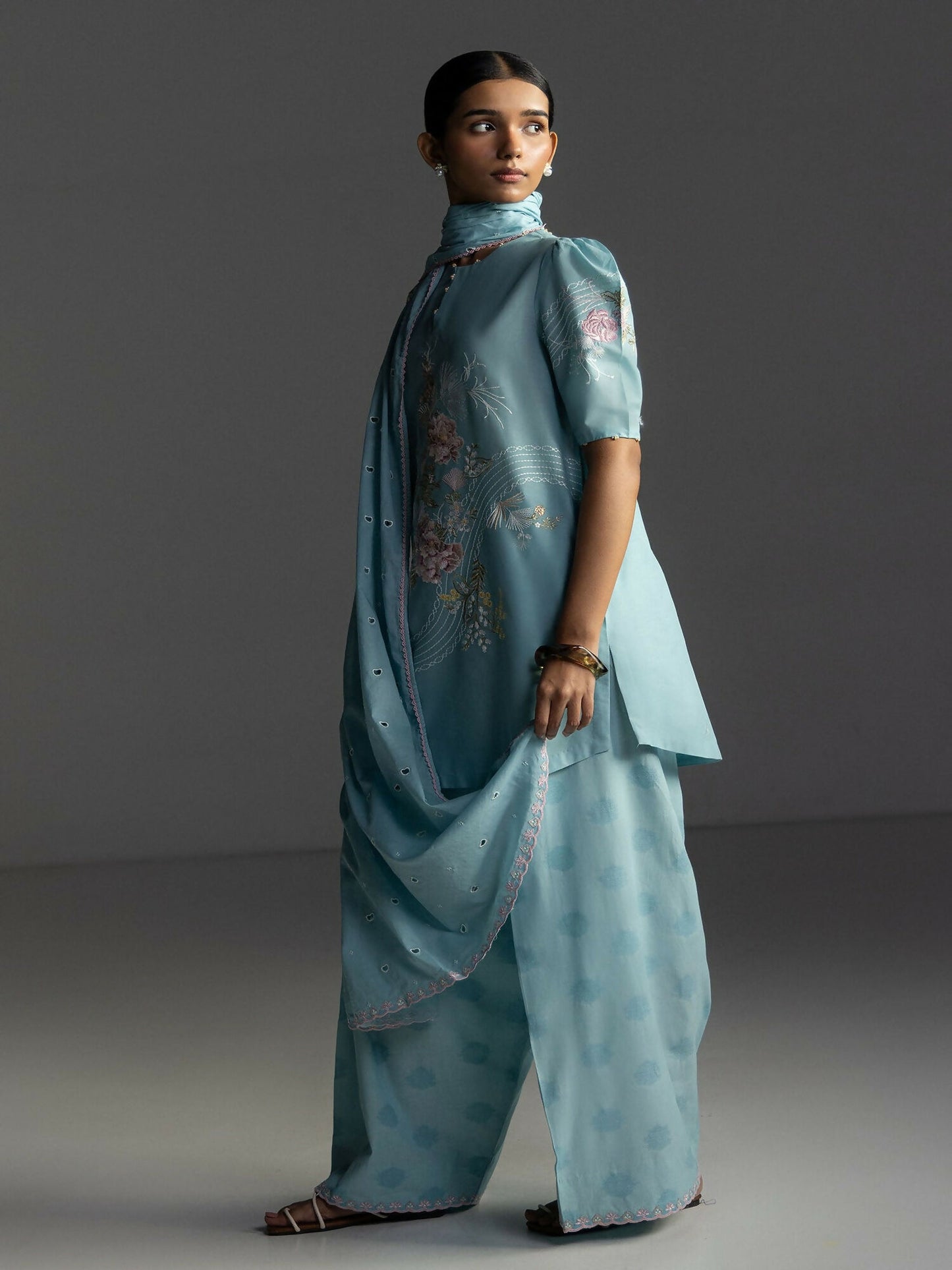 COCO by Zara Shahjahan Lawn'26 Embroidered Unstitched 3-Piece Suit-Evia-9B