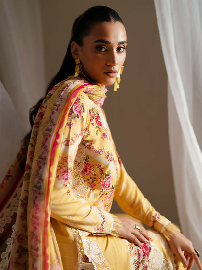 Binilyas Eres Bonita Viscose Embroidered Stitched 3-Piece Suit-1101-B