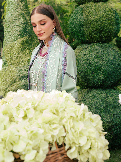 Mahnur Secret Garden Karandi Embroidered Stitched 3-Piece Suit–SG-002