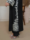 Stylish Collection Whisper Pret Linen Embroidered Stitched 2-Piece Suit-Black Margarita Embroidered