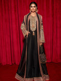 Hussain Rehar The Guestlist Raw Silk Embellished Stitched 3-Piece Suit-Stygian
