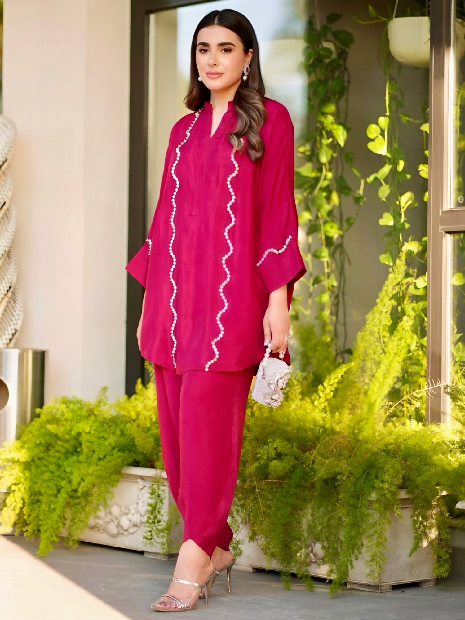 Allure By IH Co-Ord Drop 1 Thai Silk Embellished Co-Ord Set-Macy