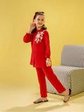 Velvour Girls Cotton Embroidered Stitched 2-Piece Suit-VG153-A