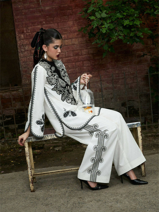 Jugnu By Hussain Rehar Mono'25 Edit IV Cotton Embroidered Stitched 2-Piece Suit-Naren