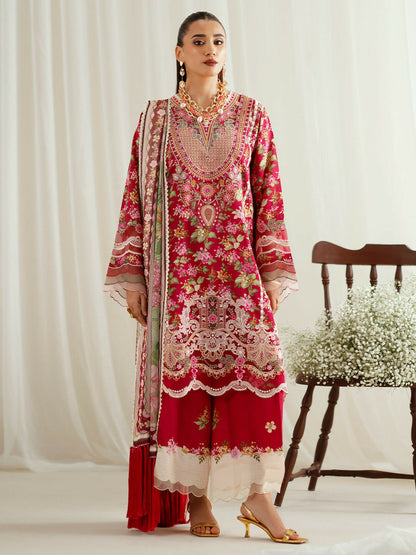 Binilyas Eres Bonita Viscose Embroidered Stitched 3-Piece Suit-1107-B