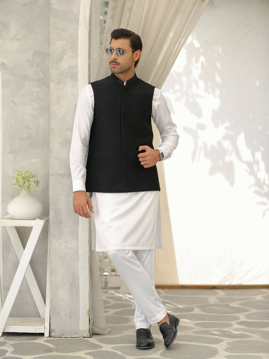 Gem Garments Afsanah Jacquard Waistcoat-Samar