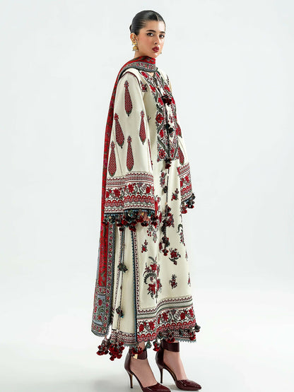 Hussain Rehar Khaddar'25 Embroidered Unstitched 3-Piece Suit-Gulban