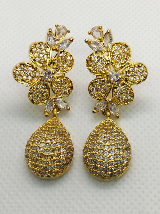 H&A Jewellery one carat traditional earrings with semi-precious stones.