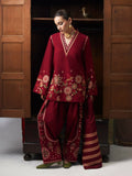 Jugnu by Hussain Rehar Khaddar Pret’26 Wool Embroidered Scarf-Jasmin