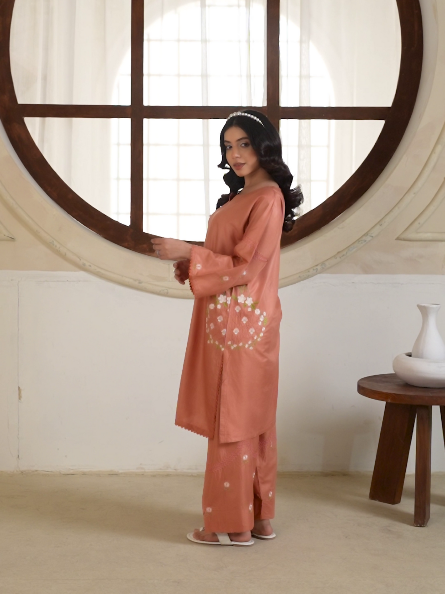 Stylish Collection Amaya Pret Linen Embroidered Stitched 2-Piece Suit-Zaibunisa