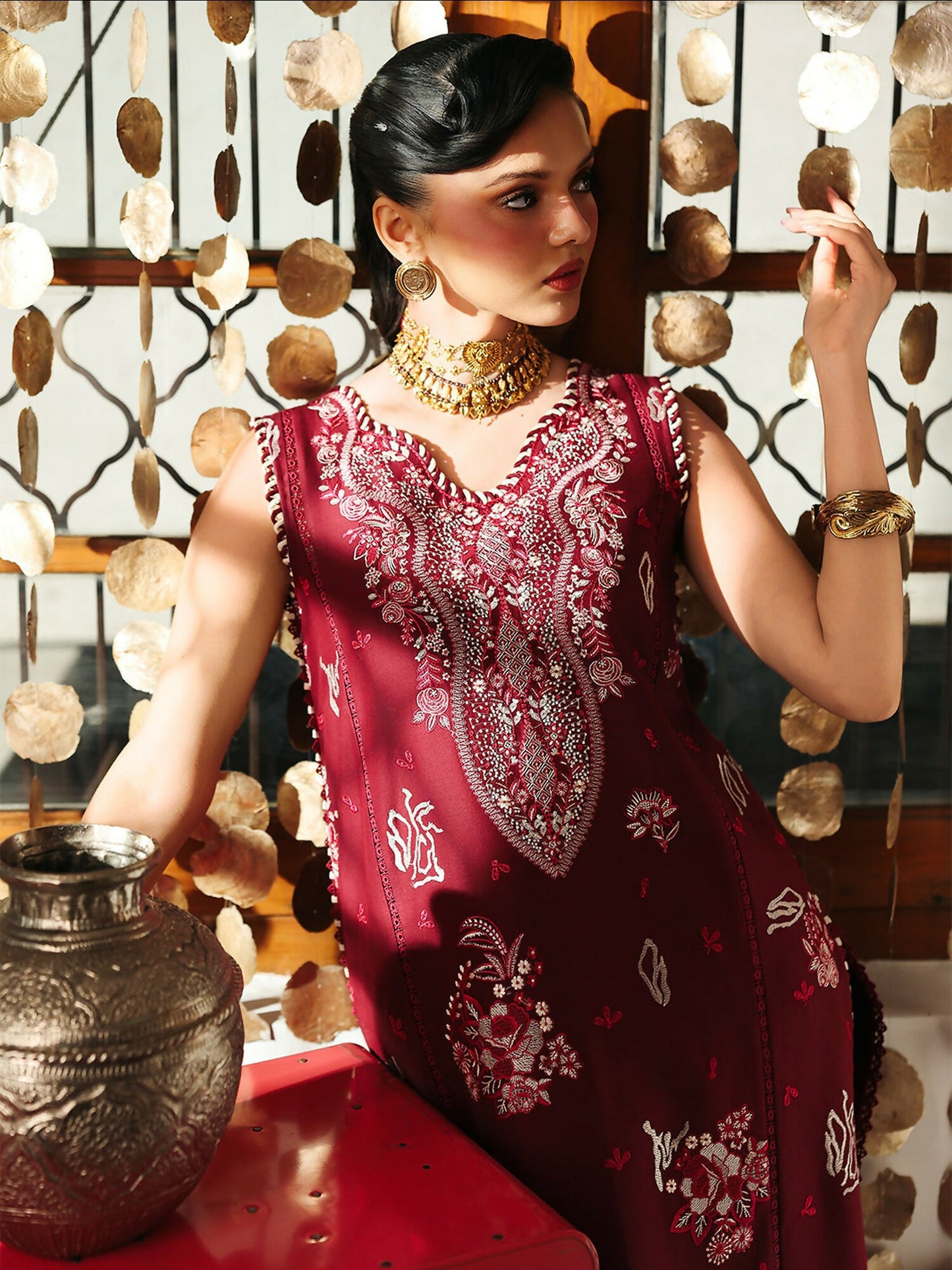 Binilyas Lumina Summer Lawn Embroidered Unstitched 3-Piece Suit-L76-A