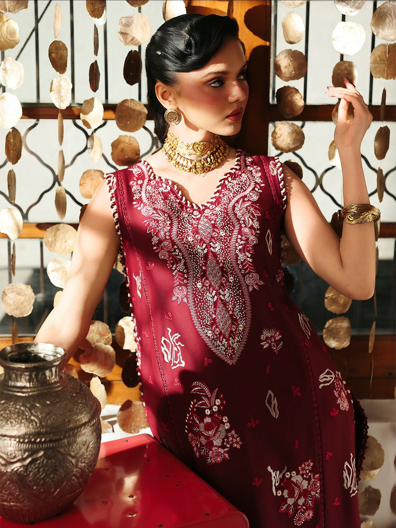 Binilyas Lumina Summer Lawn Embroidered Unstitched 3-Piece Suit-L76-A