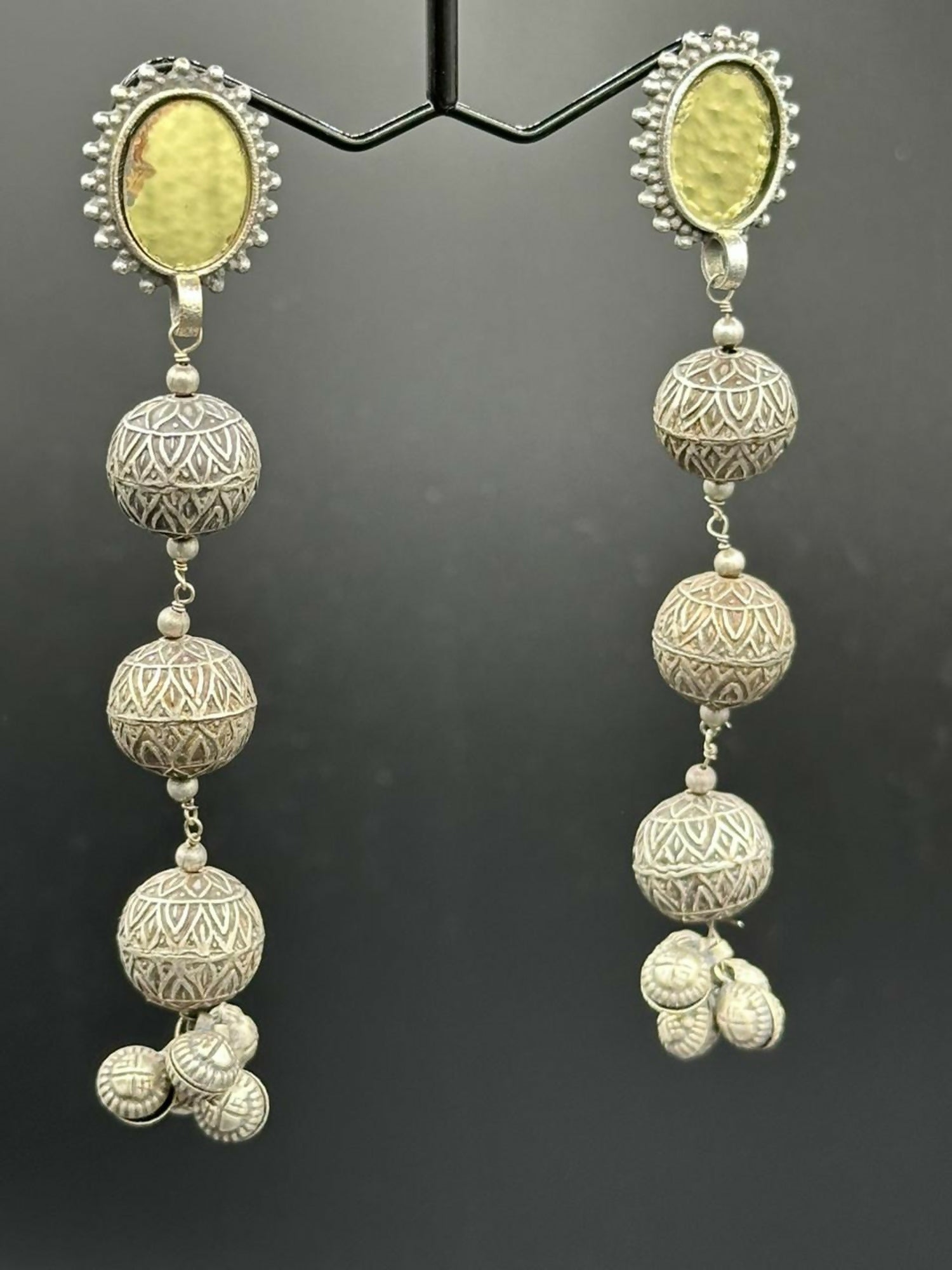 H&A Jewellery Handmade Brass Oxidized Jhumka