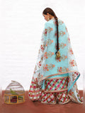 Hussain Rehar Luxury Pret Eid'23 Raw Silk Embellished Stitched 3-Piece Suit-Azure