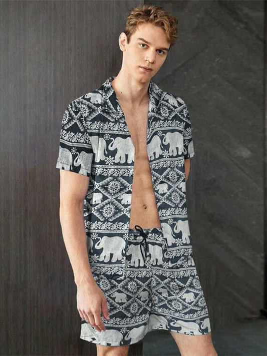 Jupiter Printed Holiday Roman Empire Twin Set-13717