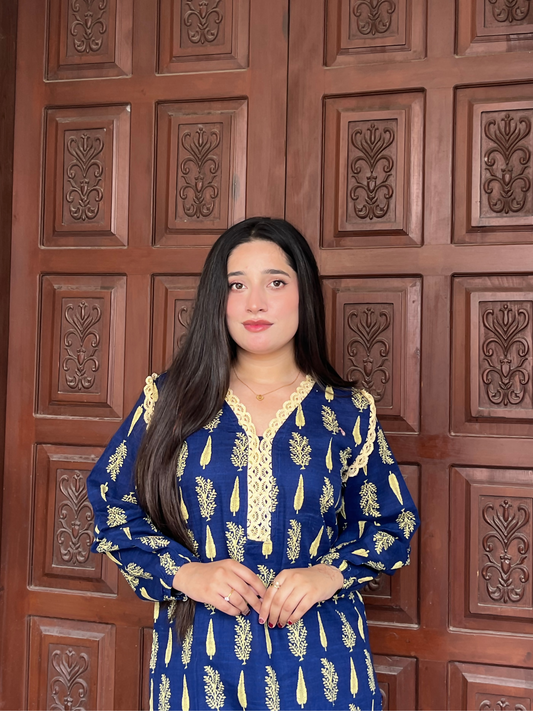Bin Shaukat Khaddar Printed Stitched 2-Piece Suit