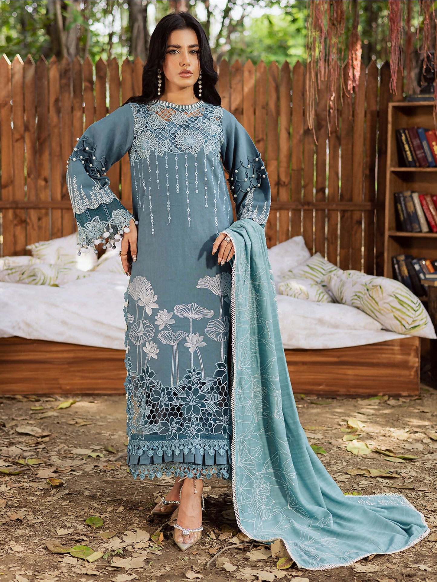 Parishay Winterwood Tales Khaddar Embroidered Unstitched 3-Piece Suit- WW - 04