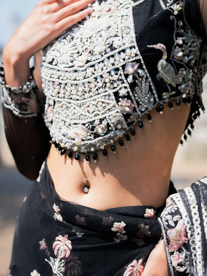 Shiza Hassan Lillian Wedding Formals Net Embellished Stitched Saree-Kaira